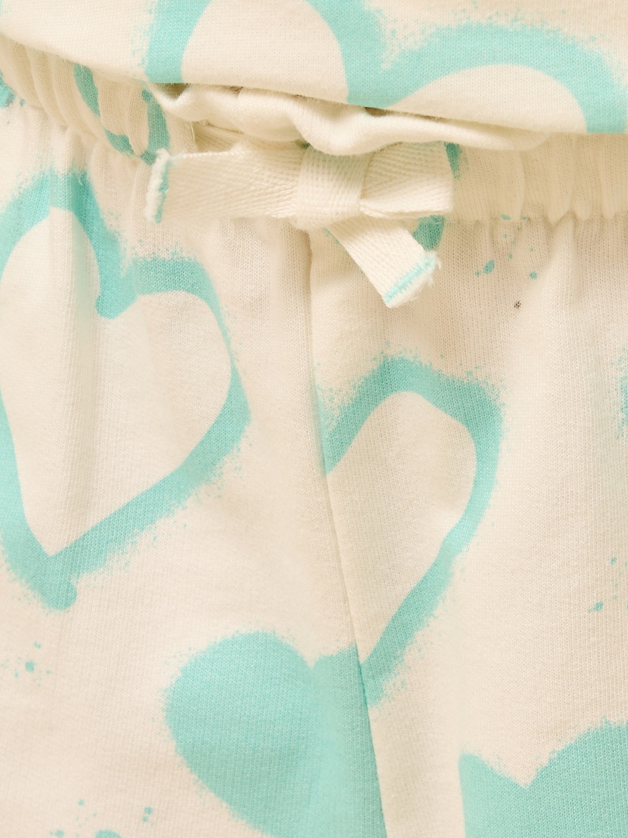 Heart Print Cotton Shorts