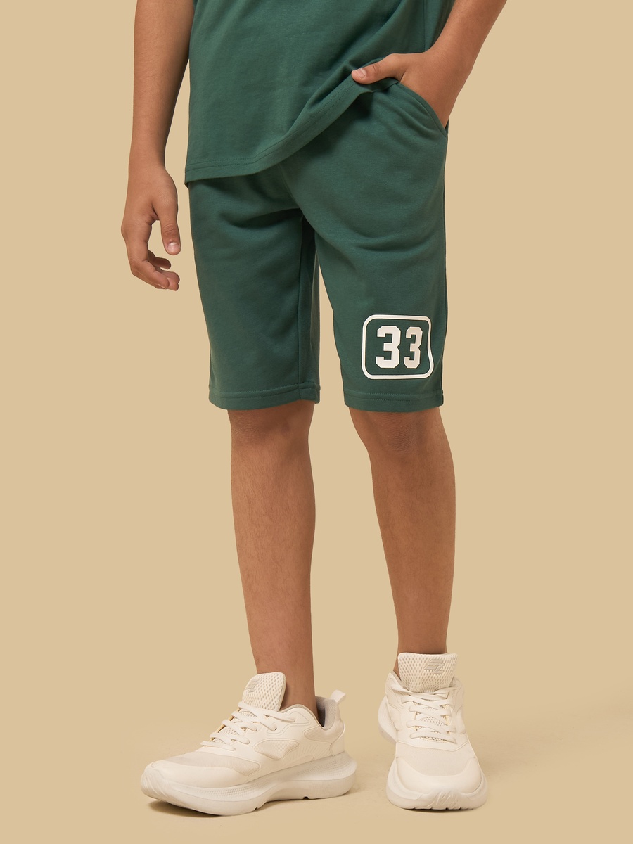 Varsity Print Cotton Shorts