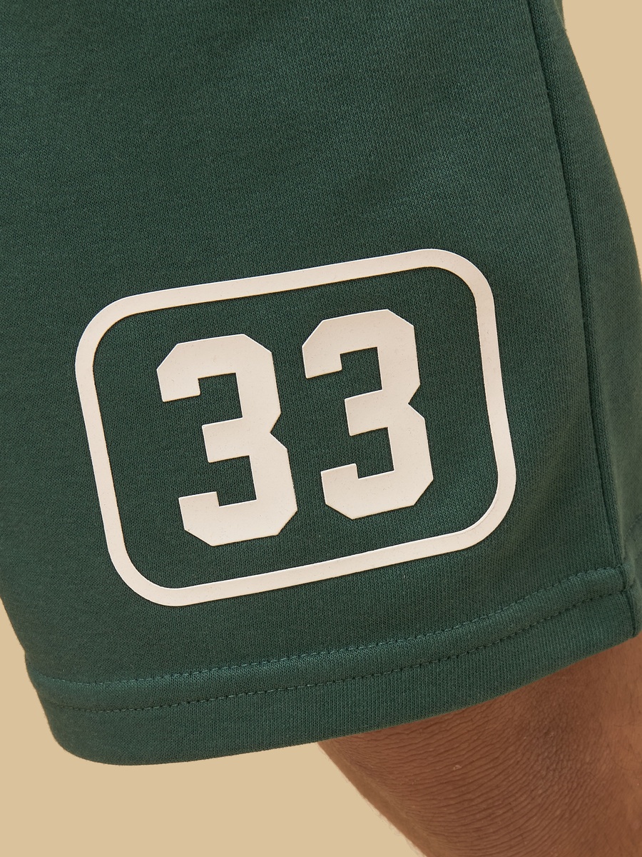 Varsity Print Cotton Shorts