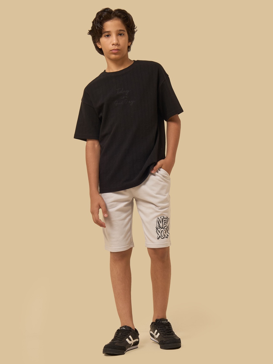 New York Print Cotton Shorts