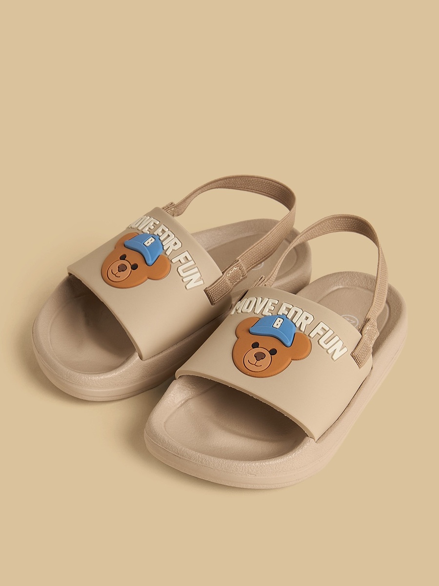 Teddy Bear Applique Slides with Backstrap