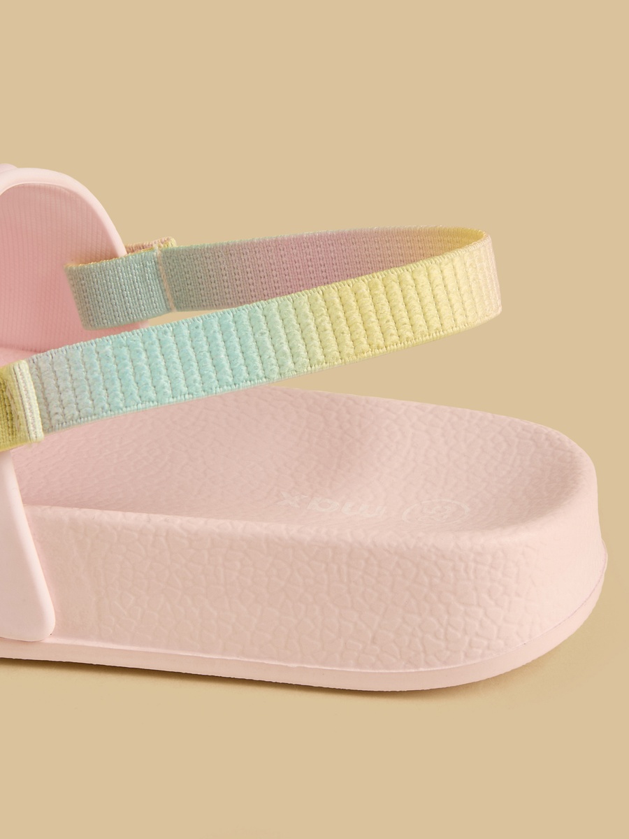 Seashell Embossed Slides with Elastic Backstrap