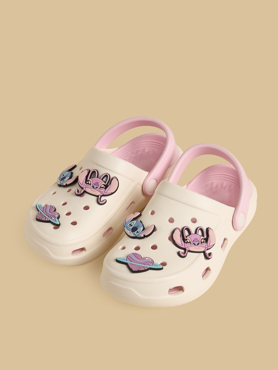 Stitch and Angel Jibbitz Embellished Clogs