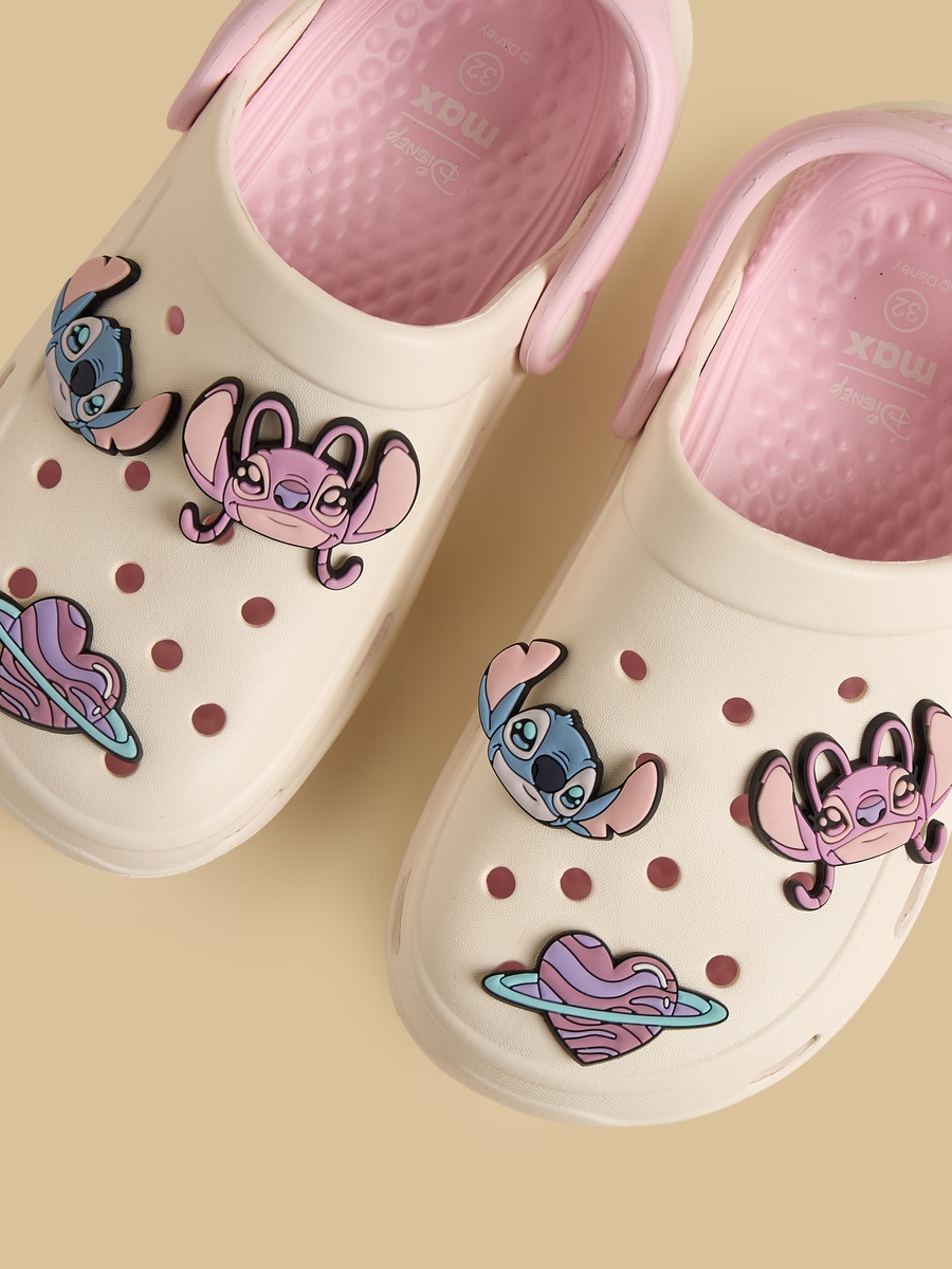 Stitch and Angel Jibbitz Embellished Clogs