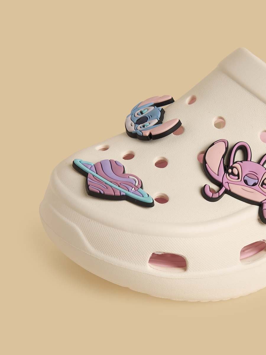 Stitch and Angel Jibbitz Embellished Clogs