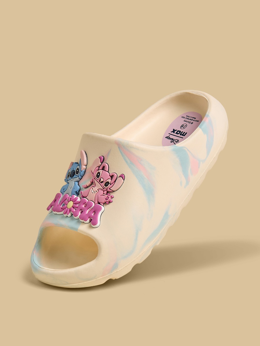 Stitch and Angel Embossed Slides