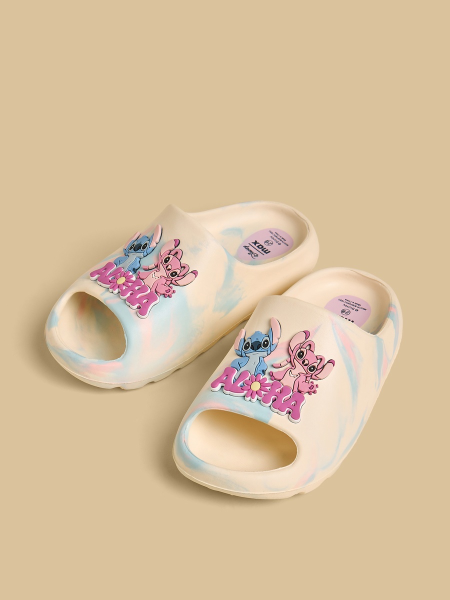 Stitch and Angel Embossed Slides