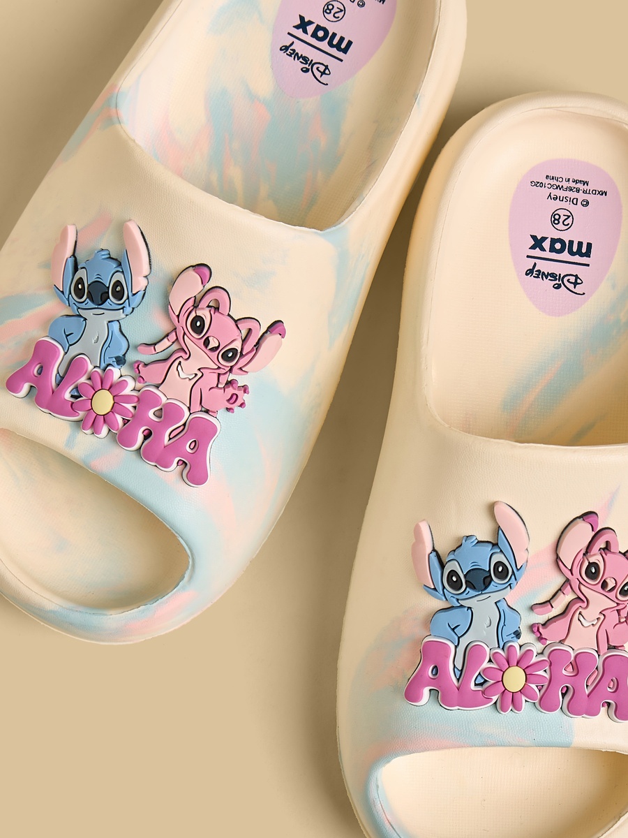 Stitch and Angel Embossed Slides