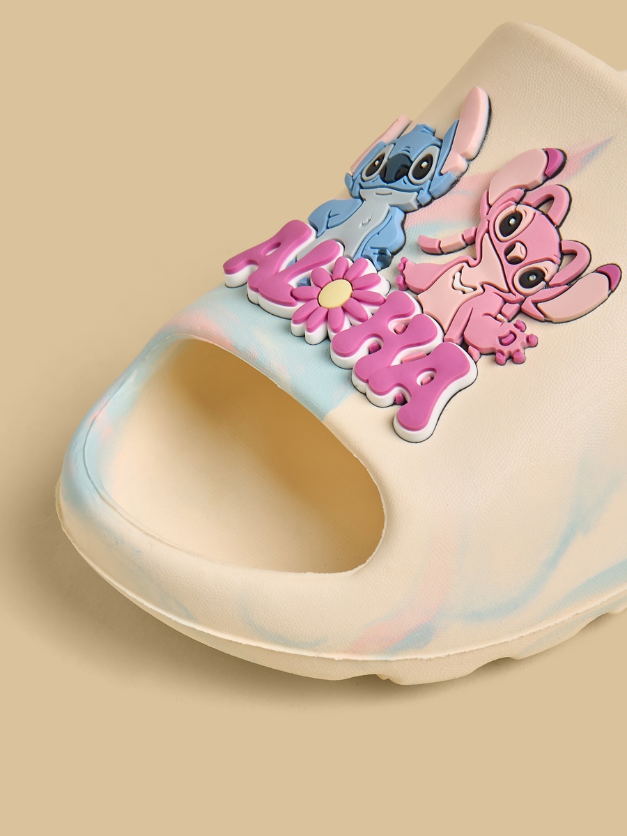 Stitch and Angel Embossed Slides