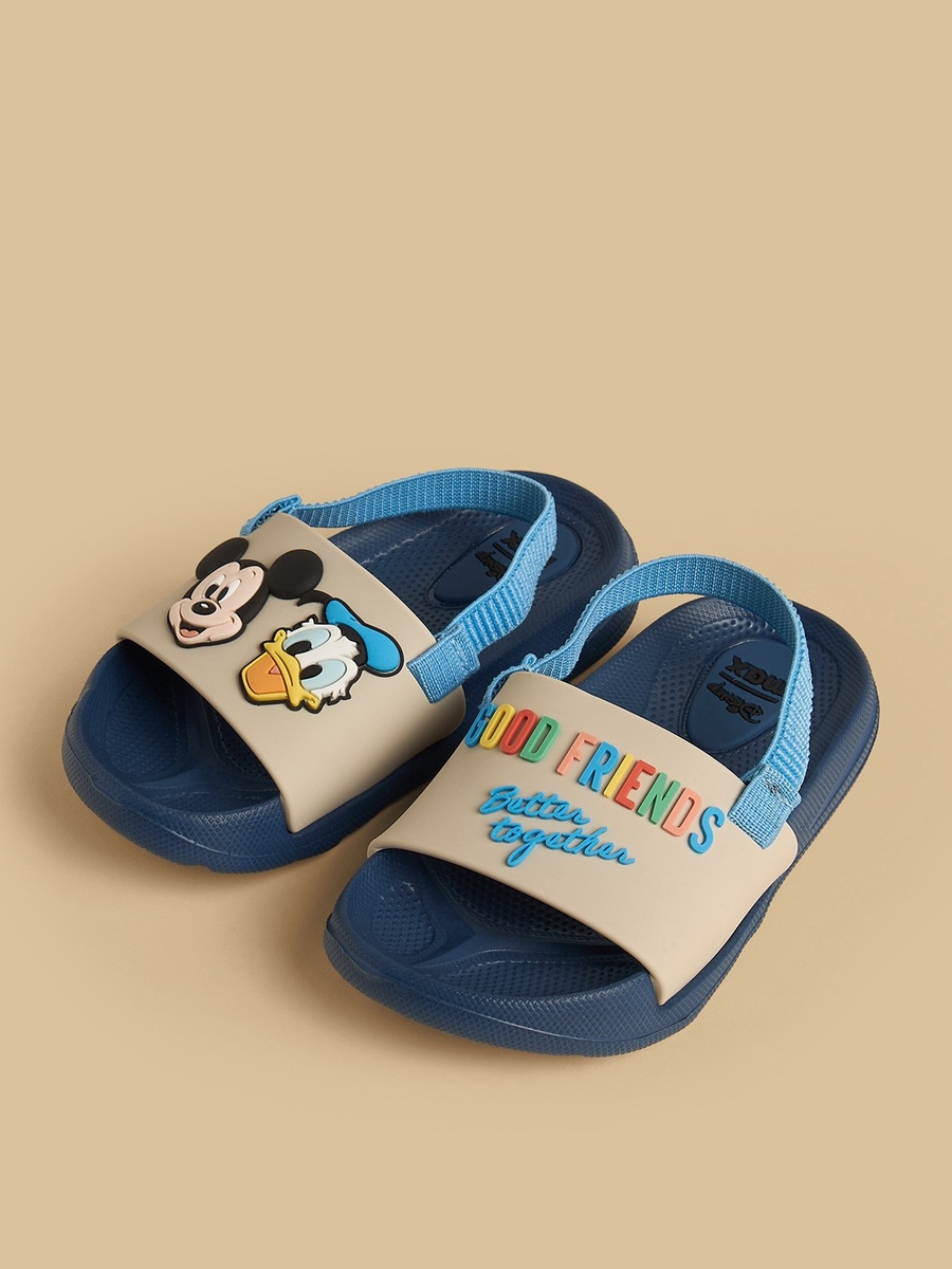 Mickey Mouse and Donald Duck Applique Slides with Backstrap