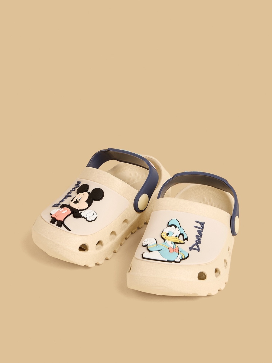 Mickey Mouse and Donald Duck Applique Clogs with Backstrap