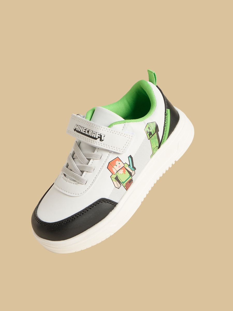 Minecraft Print Sports Shoes with Hook and Loop Closure