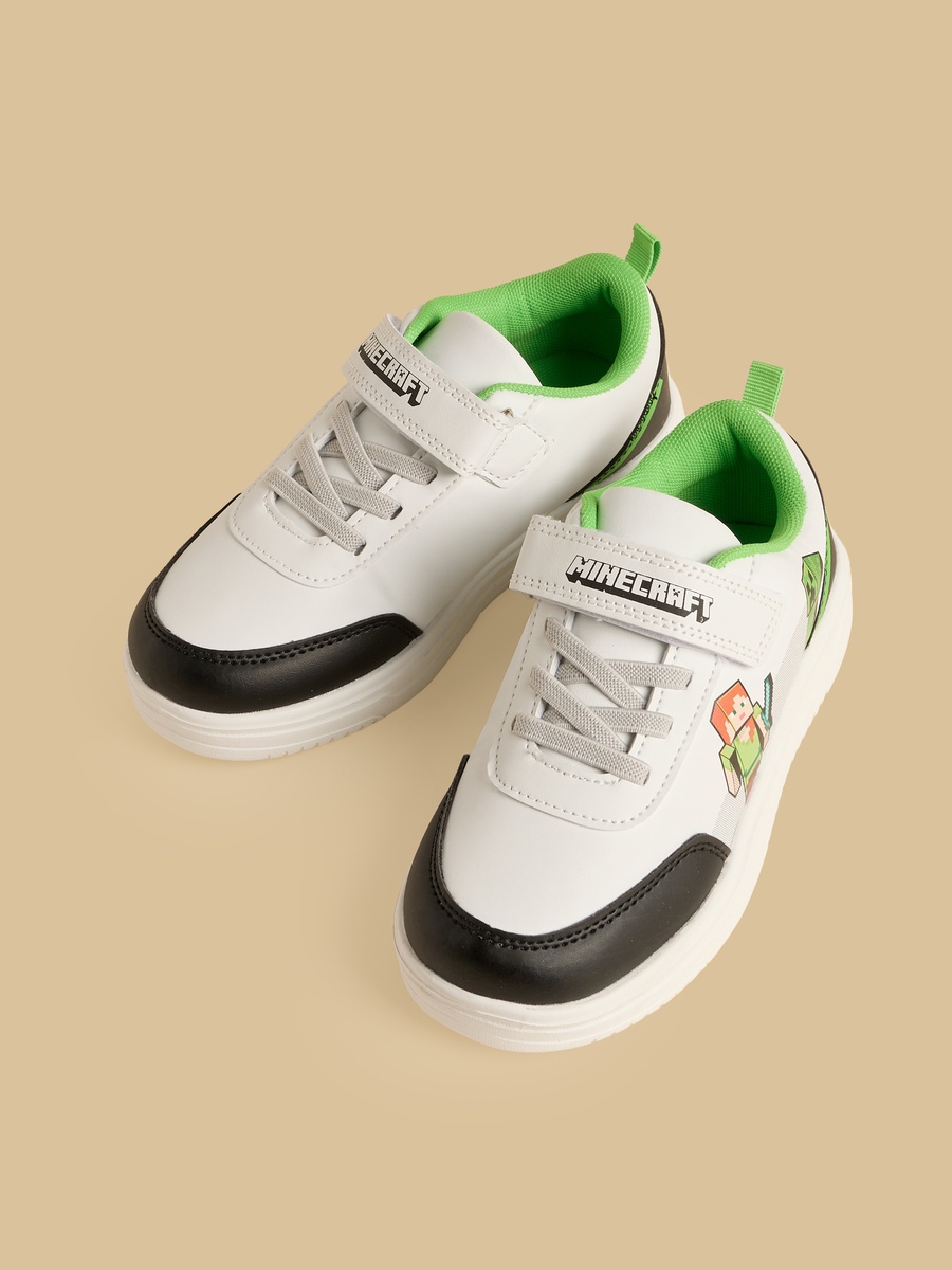 Minecraft Print Sports Shoes with Hook and Loop Closure