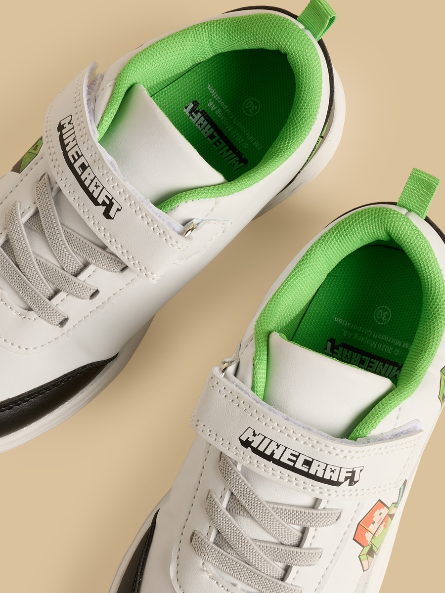 Minecraft Print Sports Shoes with Hook and Loop Closure