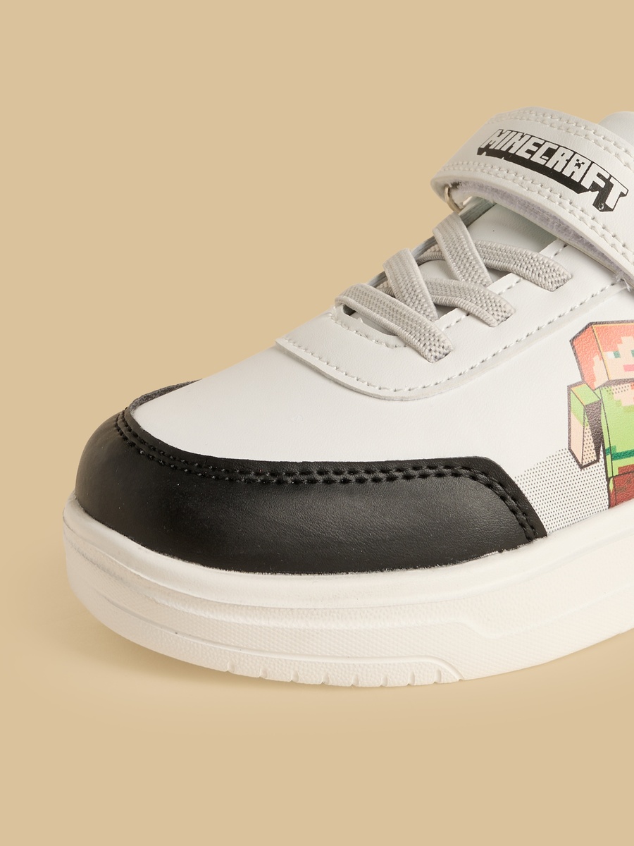 Minecraft Print Sports Shoes with Hook and Loop Closure