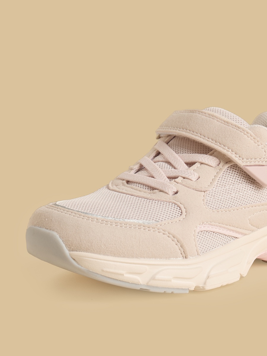 Panelled Sports Shoes with Hook and Loop Closure