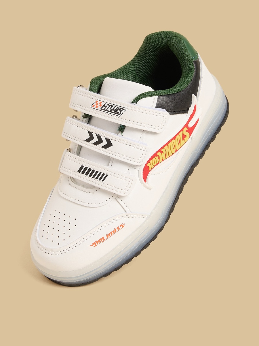 Hot Wheels Accent Light-Up Sports Shoes with Hook and Loop Closure