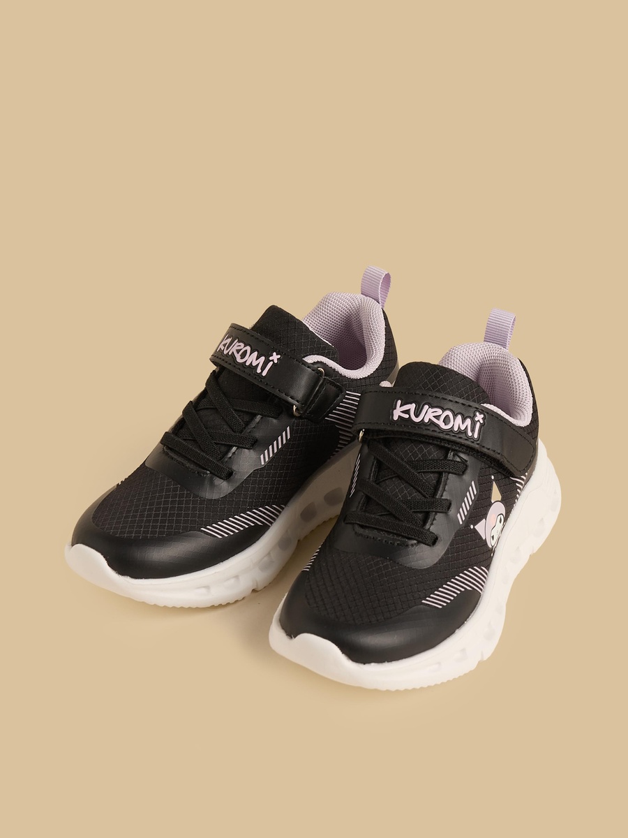 Kuromi Print Sports Shoes with Hook and Loop Closure
