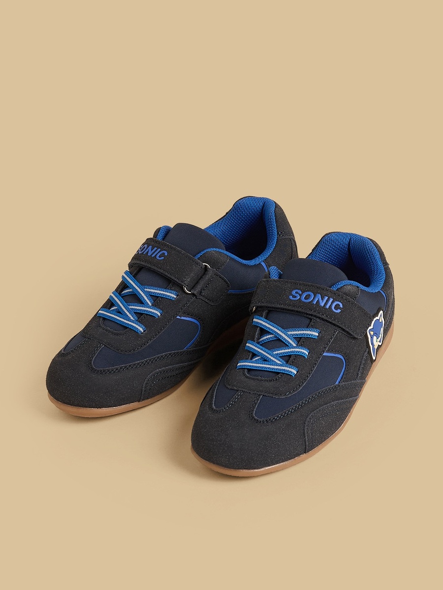 Sonic the Hedgehog Applique Sports Shoes with Hook and Loop Closure