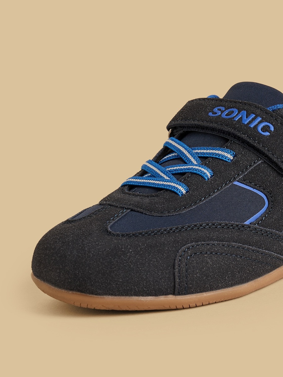 Sonic the Hedgehog Applique Sports Shoes with Hook and Loop Closure