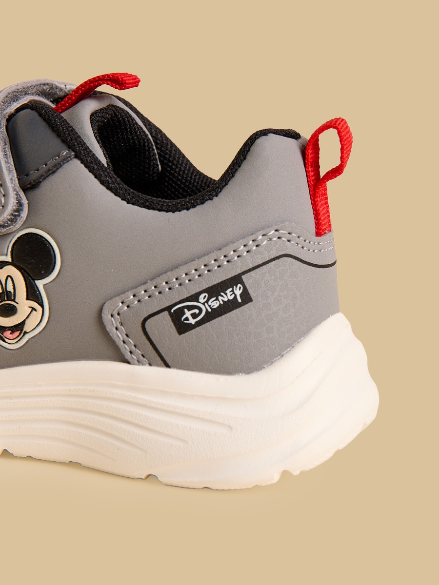 Mickey Mouse Accent Sports Shoes with Hook and Loop Closure