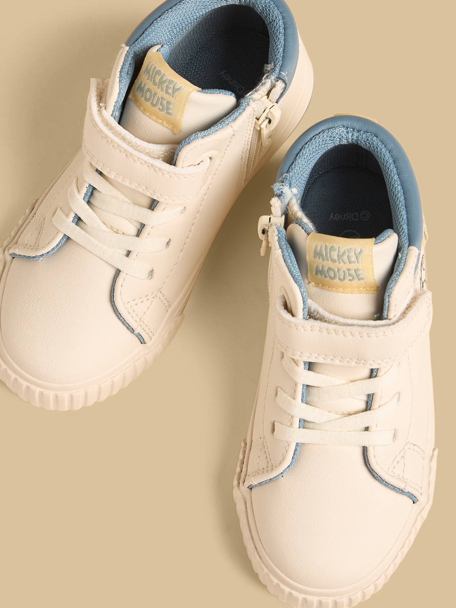 Mickey Mouse High Top Sneakers with Hook and Loop Closure