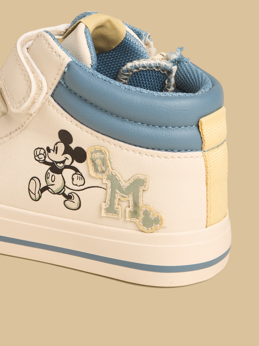 Mickey Mouse High Top Sneakers with Hook and Loop Closure