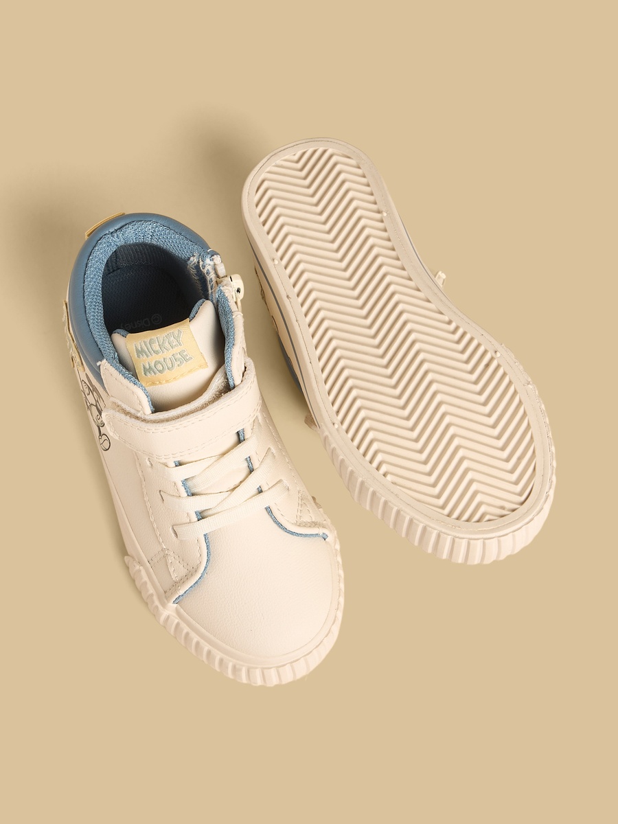 Mickey Mouse High Top Sneakers with Hook and Loop Closure