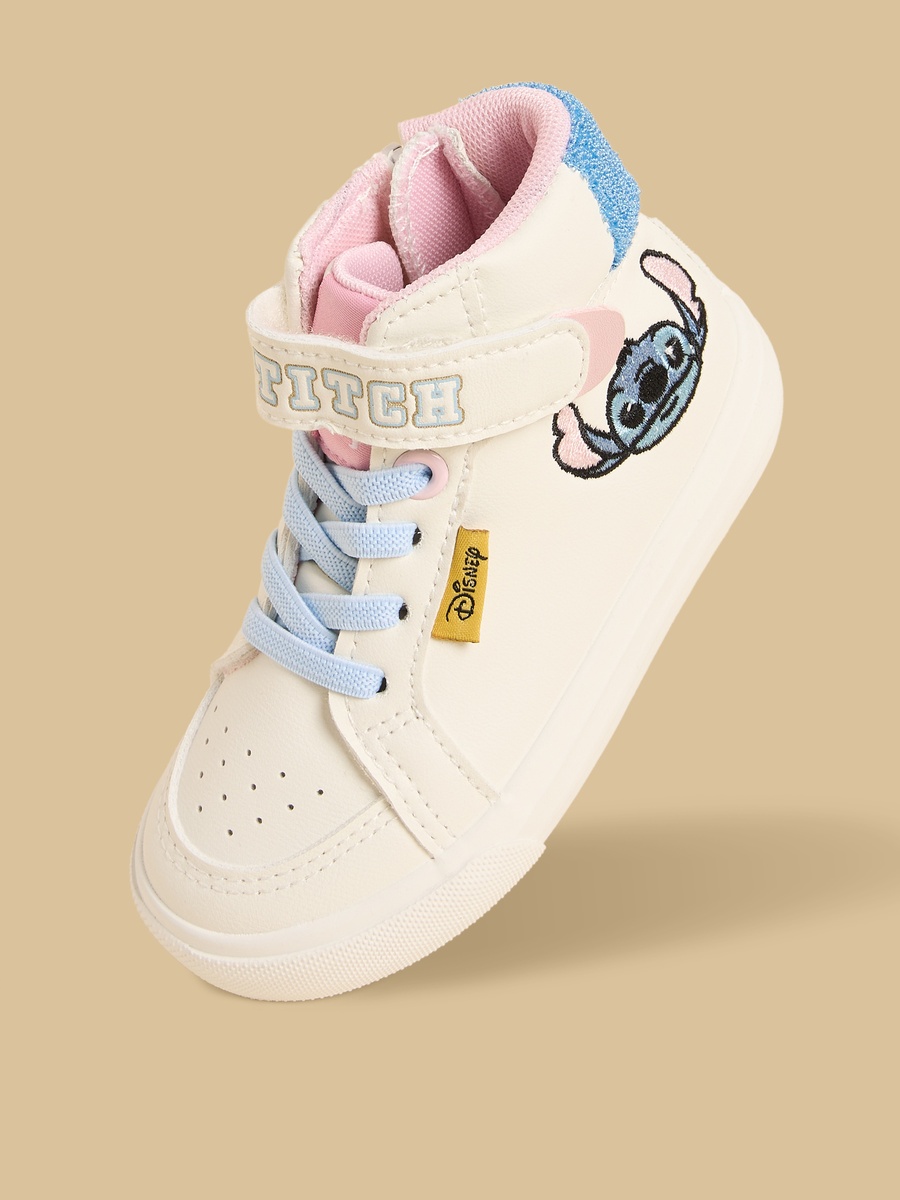 Stitch Embroidered Sports Shoes with Hook and Loop Closure