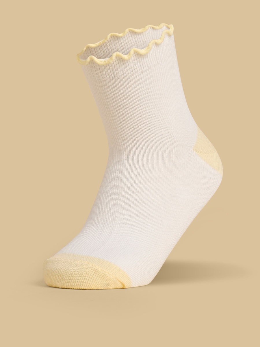 Pack of 3 - Lettuce Hem Ankle Length Socks
