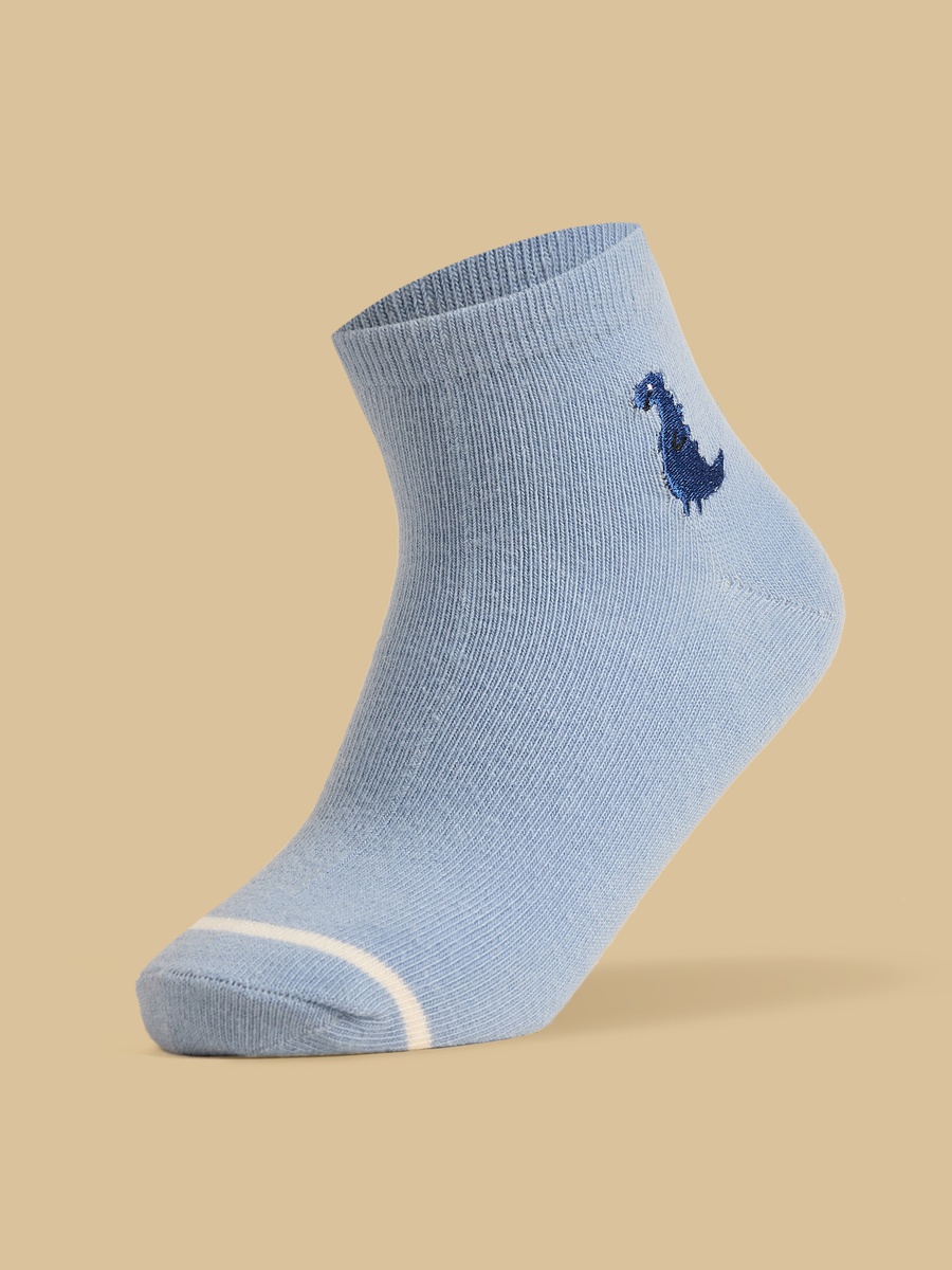 Pack of 5 - Dinosaur Embroidered Ankle Length Socks