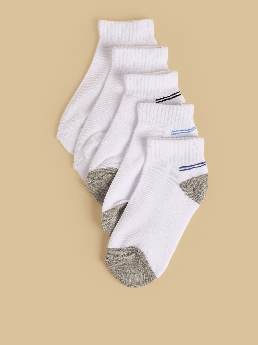 Pack of 5 - Assorted Half Terry Ankle Length Sports Socks