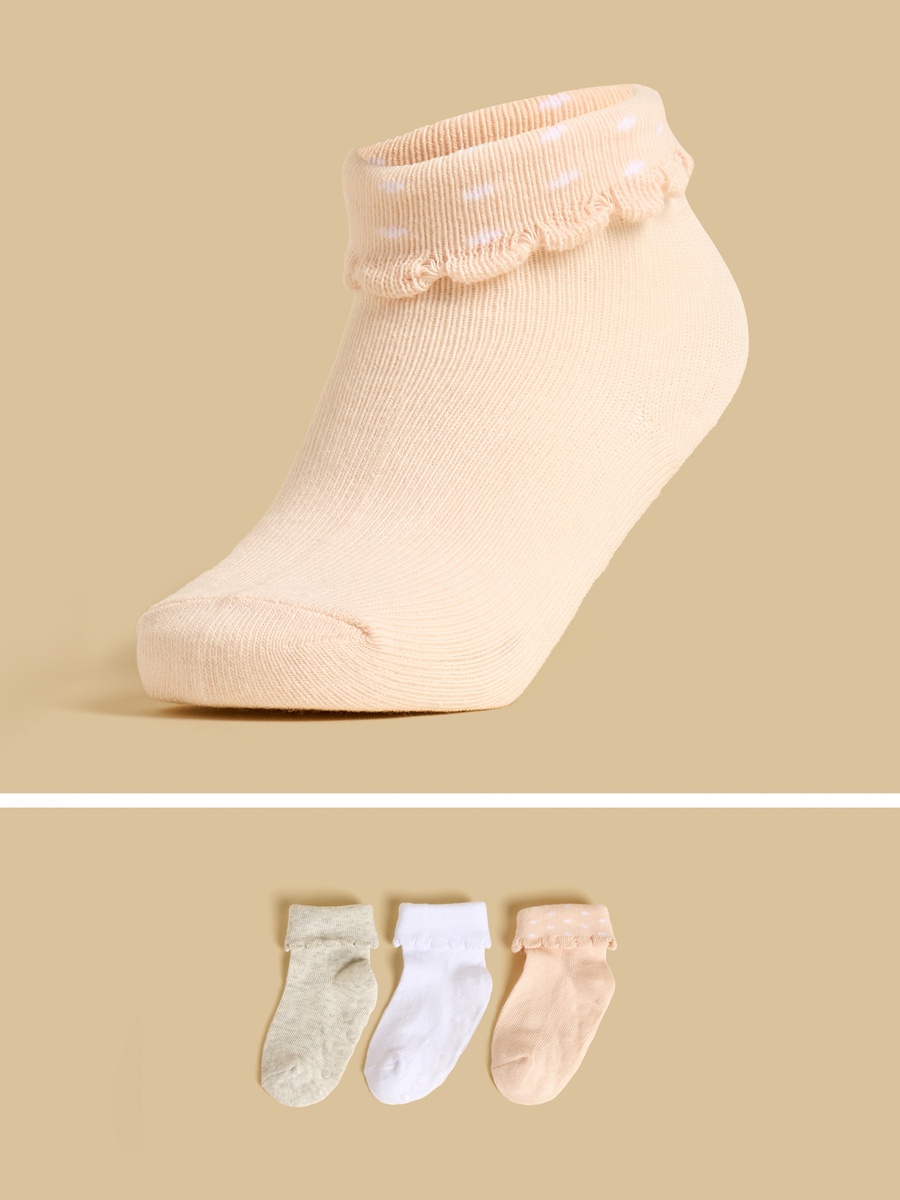 Pack of 3 - Anti-Skid Ankle Length Socks