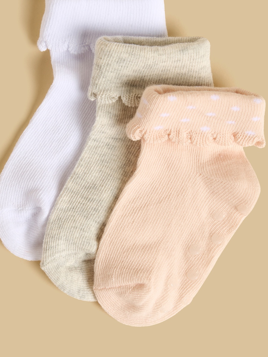 Pack of 3 - Anti-Skid Ankle Length Socks