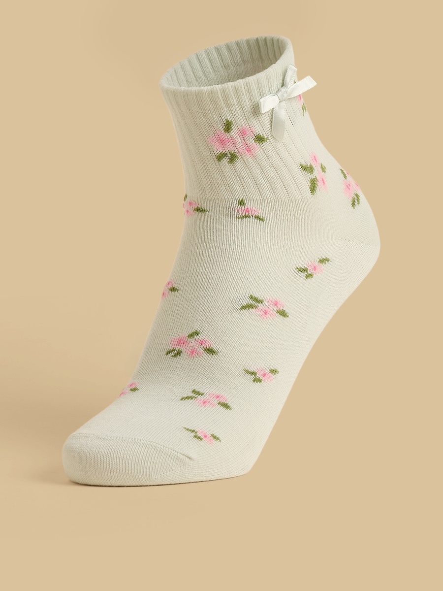 Pack of 5 - Floral Print Ankle Length Socks