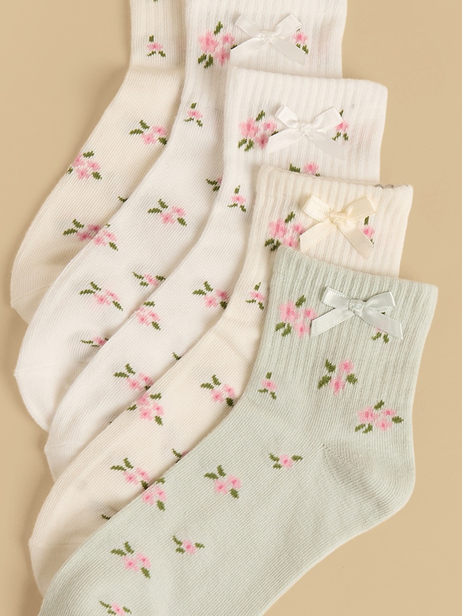 Pack of 5 - Floral Print Ankle Length Socks