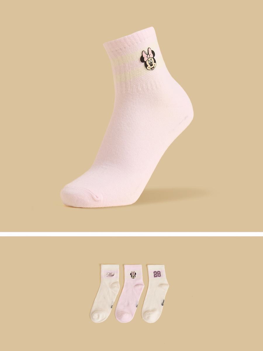 Pack of 3 - Minnie Mouse Ankle Length Socks