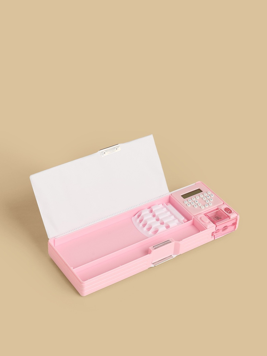 Bow Print Pencil Case with Calculator