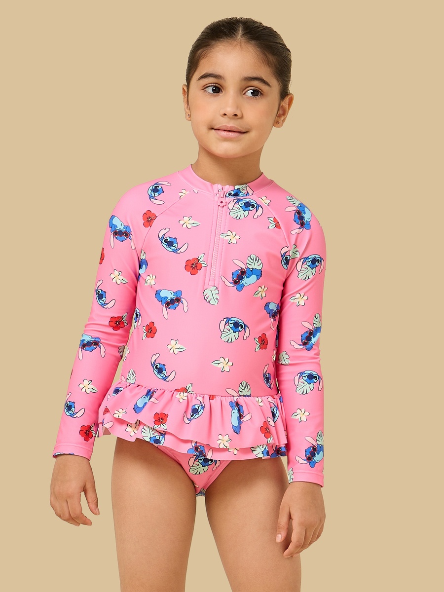 Stitch Print Swim Bodysuit