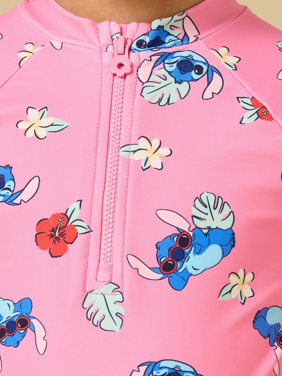 Stitch Print Swim Bodysuit