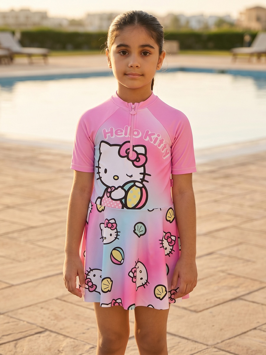 Hello Kitty Print Swimsuit