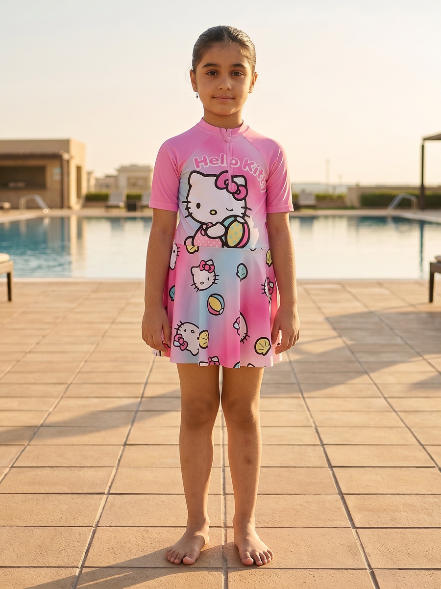 Hello Kitty Print Swimsuit