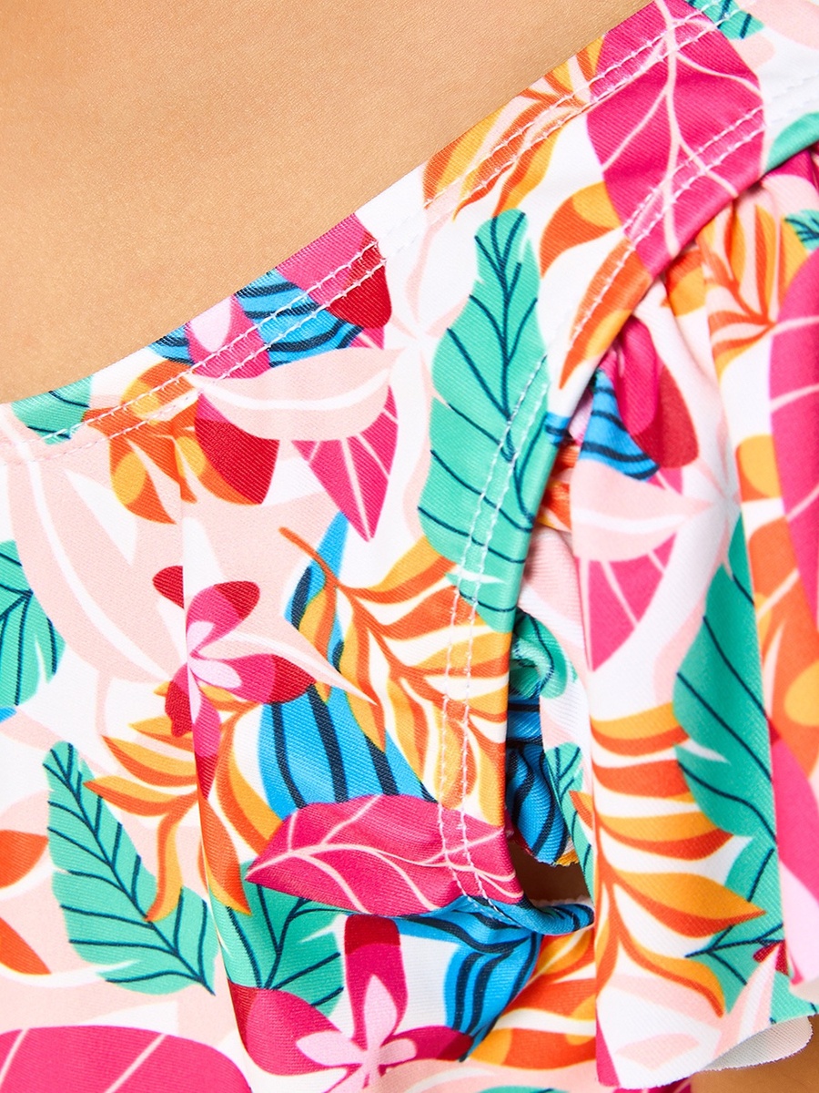 Tropical Print Swim Dress