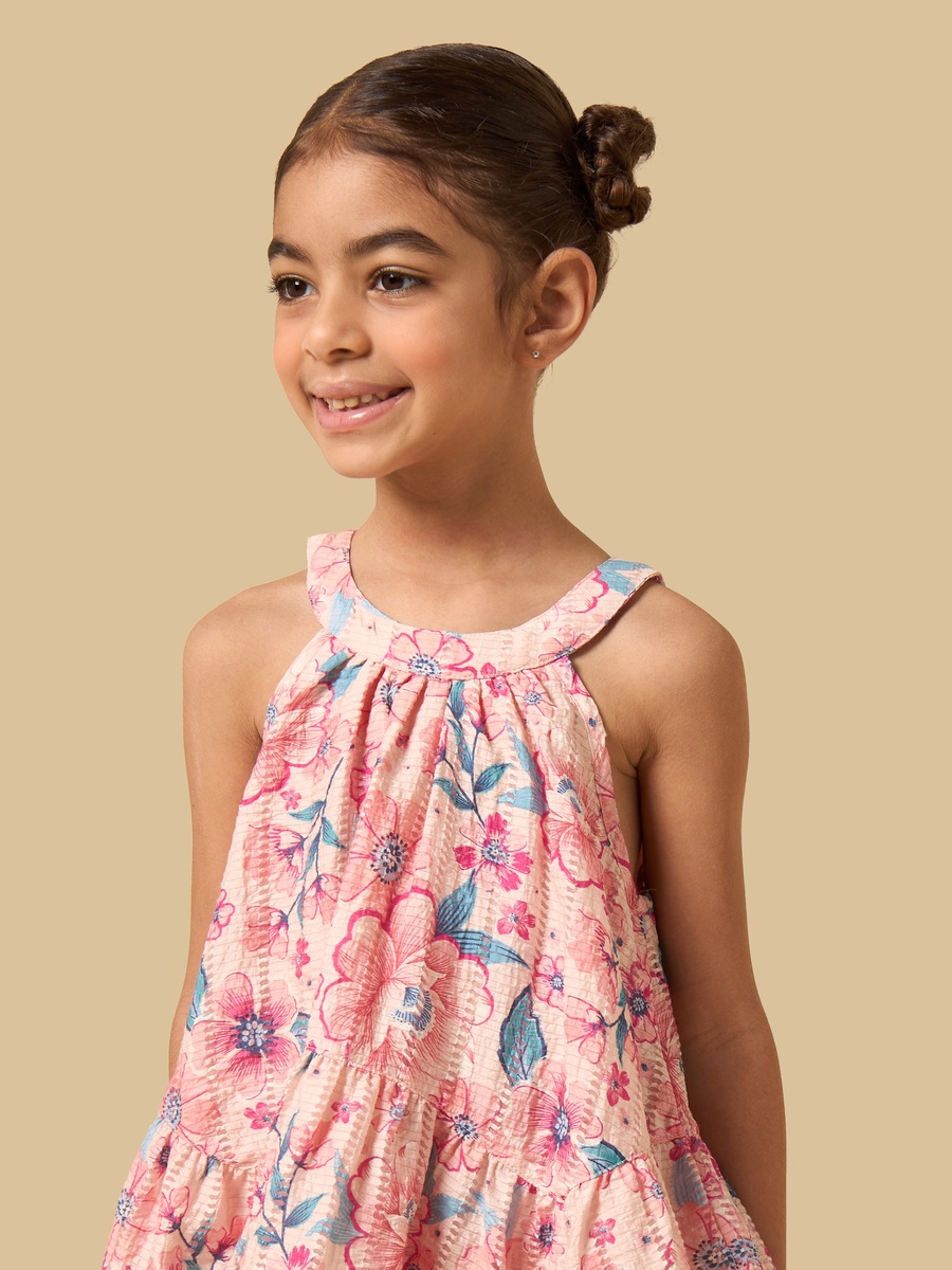 Floral Print Sleeveless Cotton Top