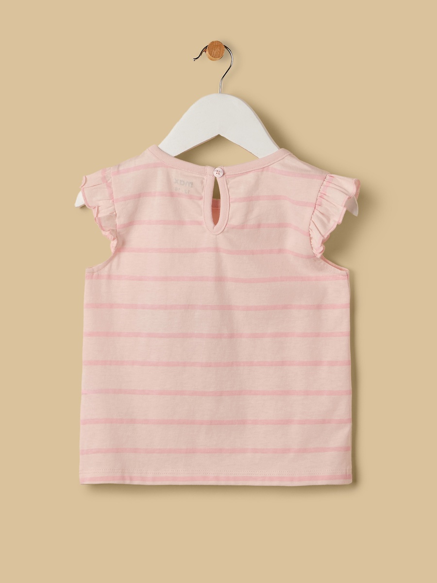 Cupcake Print Striped Top
