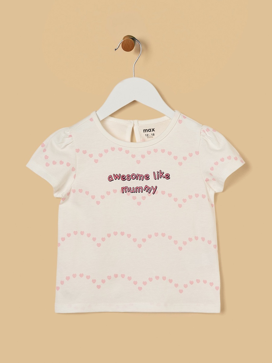 Slogan Print Cotton Top