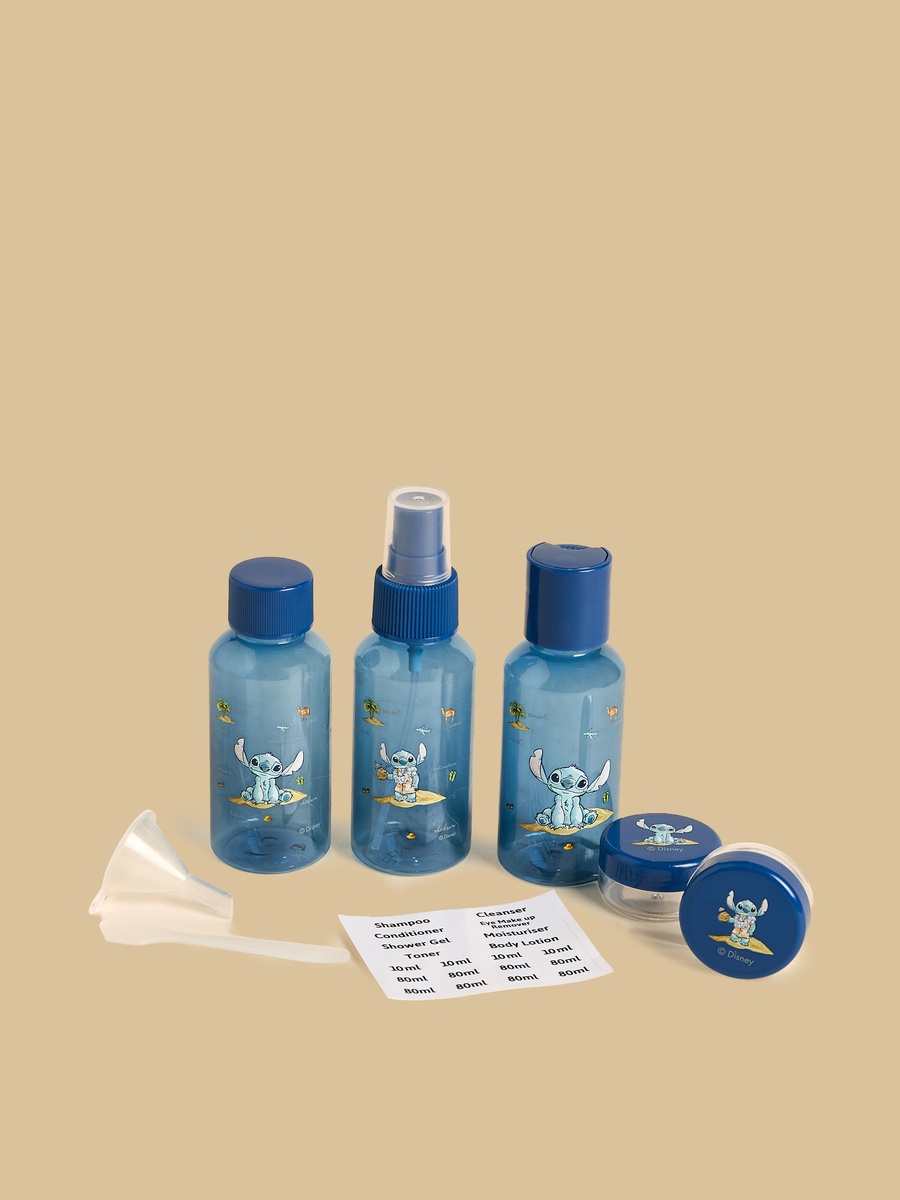 Stitch Print 9-Piece Travel Bottle Set