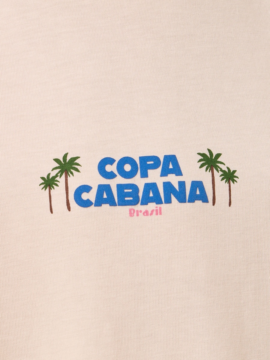 Copa Cabana Print Oversized Cotton T-Shirt