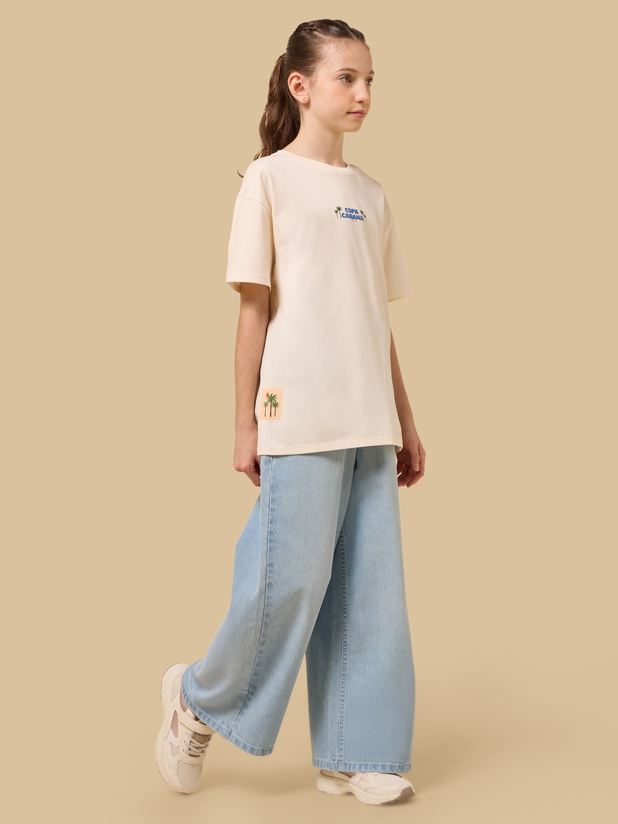 Copa Cabana Print Oversized Cotton T-Shirt