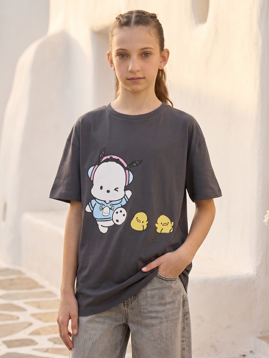 Pochacco Print Oversized T-Shirt